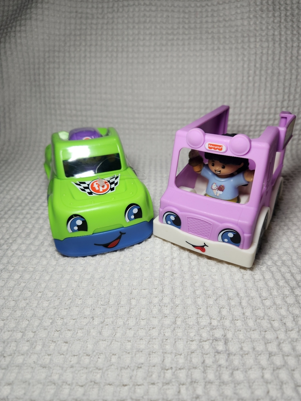 Fisher-Price Toy Vehicles - Little People Ice Cream Truck And Race Car NWOT